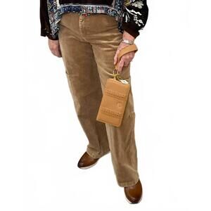 NEW HEM & THREAD wide leg corduroy pant in taupe